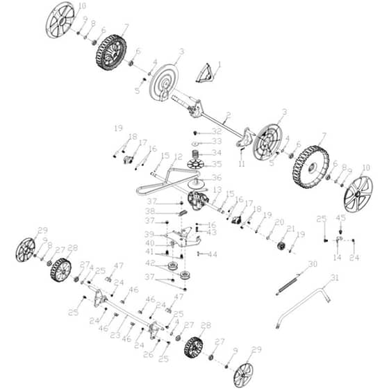 Cobra MX534SPH - 53cm GCV170 Mower Feb 2019 Drive Assy Diagram