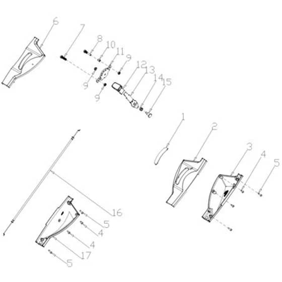 Cobra MX534SPH - 53cm GCV170 Mower Feb 2019 Lever Assy Diagram