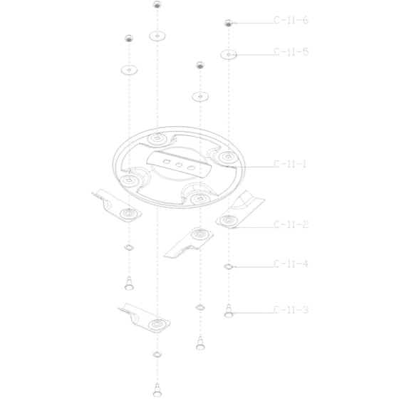 Cobra MX534SPH/MX484SPCE Swing Blade - Swing Blade Assembly Feb 2019 Main Diagram
