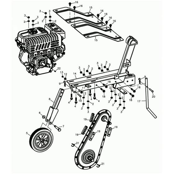 MZ 2075 RKS -  - Efco Tiller Frame Diagram