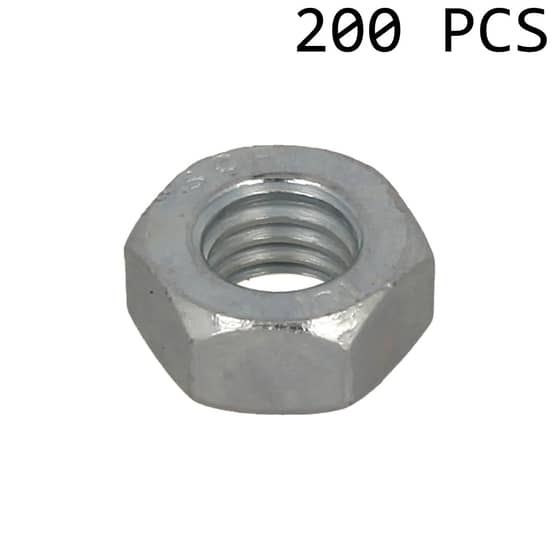 M8 Plain Nut, Pack of 200