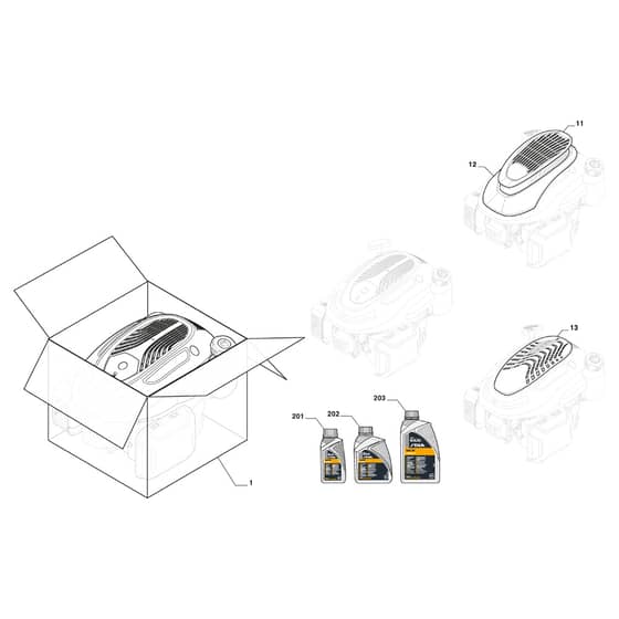 NT 534 - 2022-2024 - 299531043/CX - Castel Garden Rotary Mower Engine, Engine Cover_WBE 200 Diagram