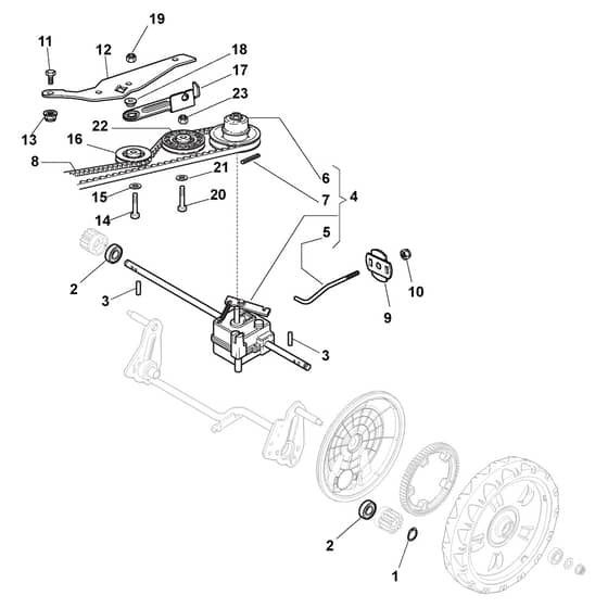 NTL 534 WTRV-B - 2016 - 299537023/16 - Castel Garden Rotary Mower Transmission Diagram