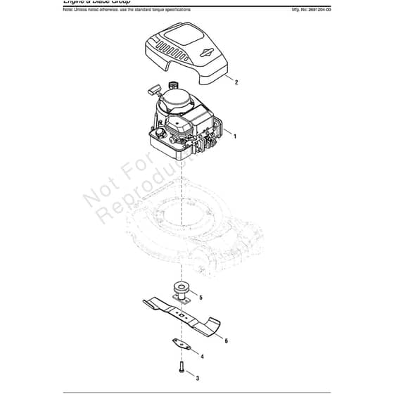 Snapper NX40-2691204-00 Engine and Blade Group