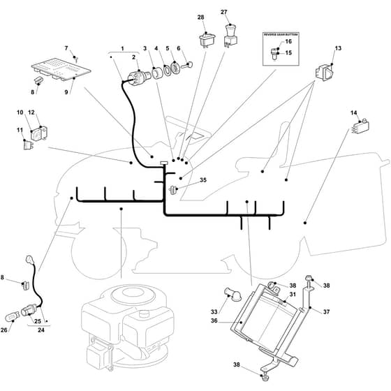 OM 103/16 K - 2020 - Oleo-Mac Ride On Mower Electrical Parts Diagram