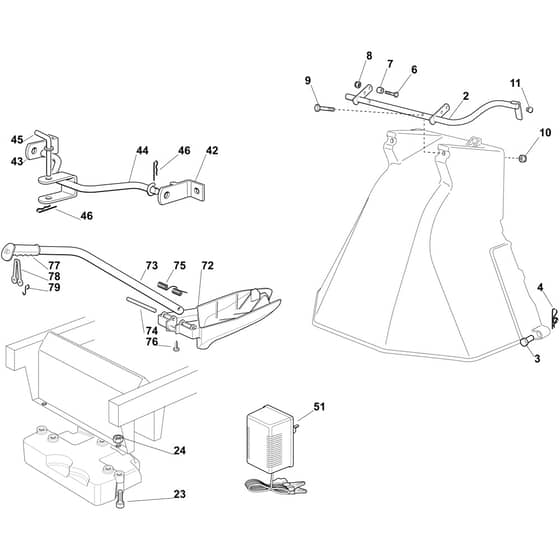 OM 103/16 K - 2022 - Oleo-Mac Ride On Mower Optional on request Diagram