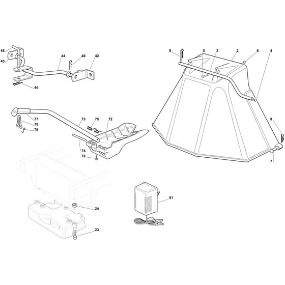 OM 103/22 V - 2019 - Oleo-Mac Ride On Mower Optional on request Diagram