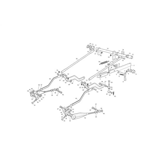 OM 104/19 KV - 2023 - Oleo-Mac Ride On Mower Cutting Plate Lifting Diagram