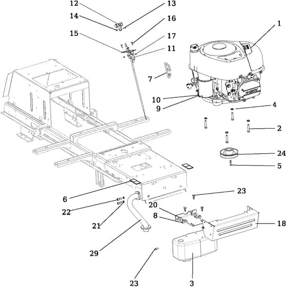 OM 106/16 KH (K1600AVD) - 2022 - Oleo-Mac Ride On Mower Engine Diagram
