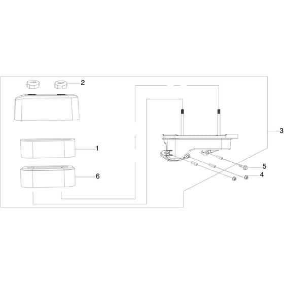 OM 106/16 KH (K1600AVD) - 2023 - Oleo-Mac Ride On Mower Air Filter Diagram