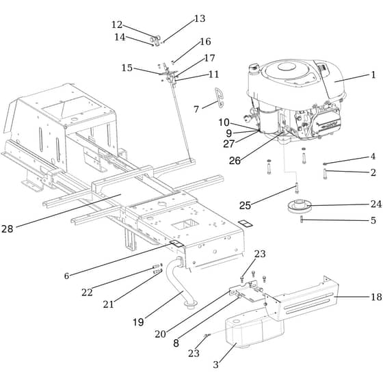 OM 106/16 KH (K1600AVD) - 2024 - Oleo-Mac Ride On Mower Engine Diagram