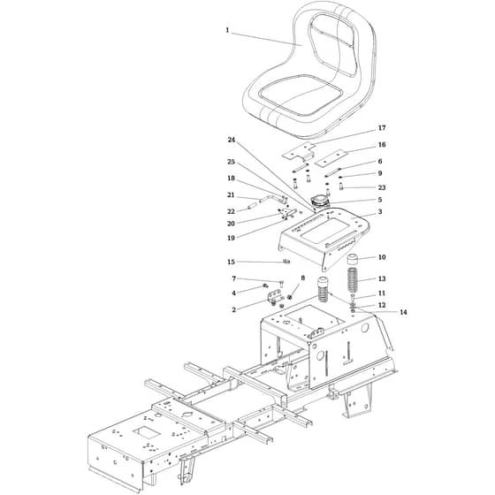 OM 106/18 H - 2016 - Oleo-Mac Ride On Mower Hood (1/2) Diagram