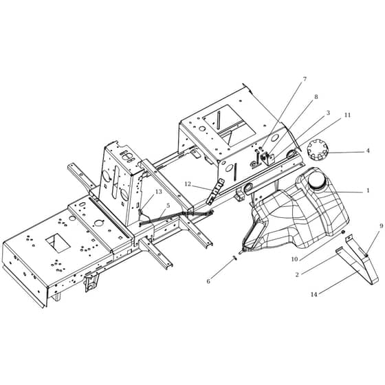 OM 106/20 KWH - 2024 - Oleo-Mac Ride On Mower Tank Diagram