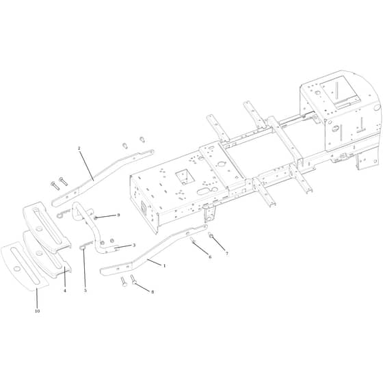 OM 106/24 KH 4x2 HD (K2400AVD V-TWIN-EURO5) - 2017 - Oleo-Mac Ride On Mower Front chassis Diagram