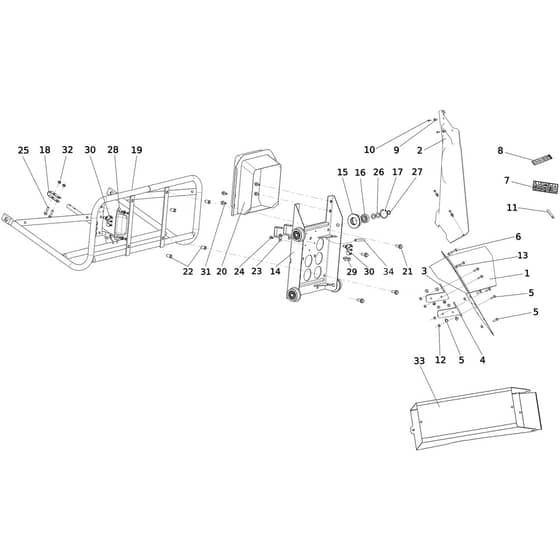 OM 106/24 KH 4x2 HD (K2400AVD V-TWIN-EURO5) - 2024 - Oleo-Mac Ride On Mower Chute and collector assy Diagram