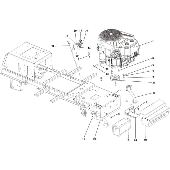 OM 106/24 KH (K2400AVD V-TWIN) - 2018 - Oleo-Mac Ride On Mower Engine Diagram