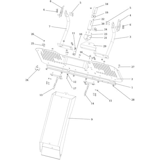 OM 106/24 KH (K2400AVD V-TWIN) 4x4 - 2017 - Oleo-Mac Ride On Mower Chute and collector assy Diagram