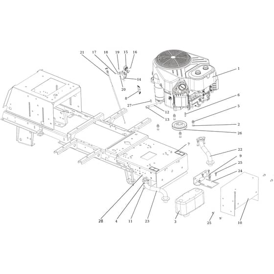 OM 106/24 KH (K2400AVD V-TWIN) 4x4 - 2024 - Oleo-Mac Ride On Mower Engine Diagram