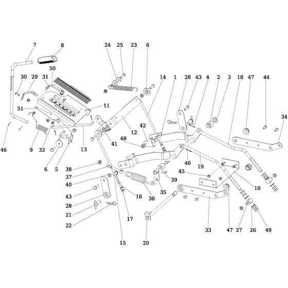 OM 106/24 KH (K2400AVD V-TWIN-EURO5) - 2022 - Oleo-Mac Ride On Mower Mowing control Diagram