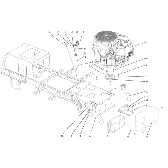 OM 106/24 KH (K2400AVD V-TWIN-EURO5) - 2023 - Oleo-Mac Ride On Mower Engine Diagram