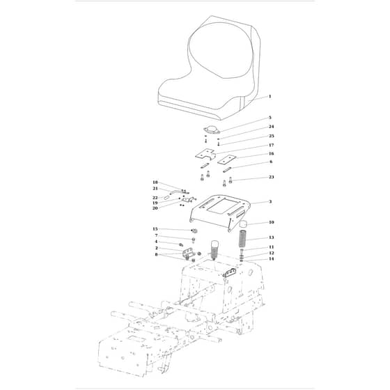 OM 106/24 KH (VICTUS) - 2024 - Oleo-Mac Ride On Mower Hood (1/2) Diagram