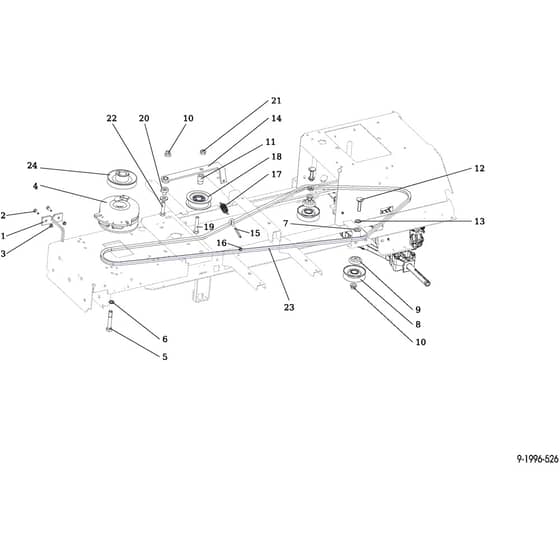 OM 107 L/16 KH (K1600AVD-EURO5) - 2022 - Oleo-Mac Ride On Mower Clutch Diagram