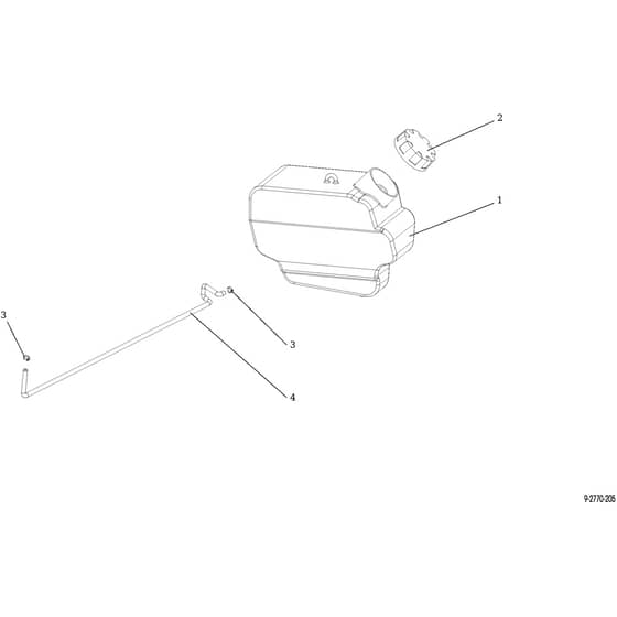 OM 107 L/17.5 H - 2016 - Oleo-Mac Ride On Mower Tank Diagram