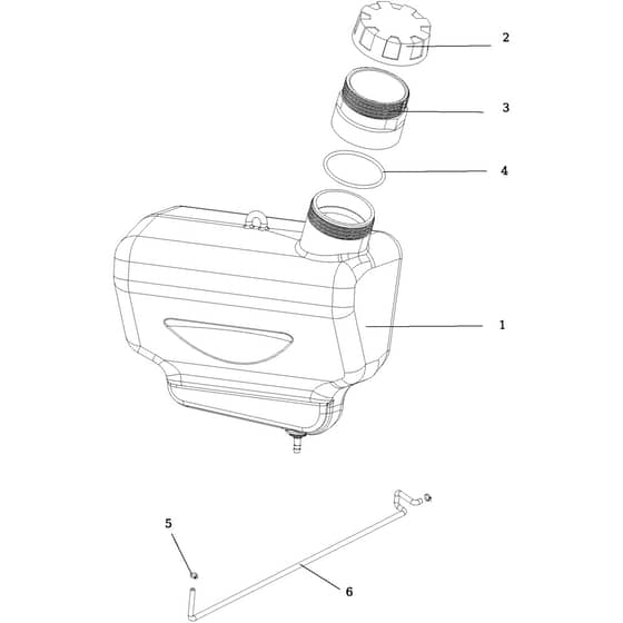 OM 107 L/24 KH (K2400AVD V-TWIN) - 2018 - Oleo-Mac Ride On Mower Tank Diagram