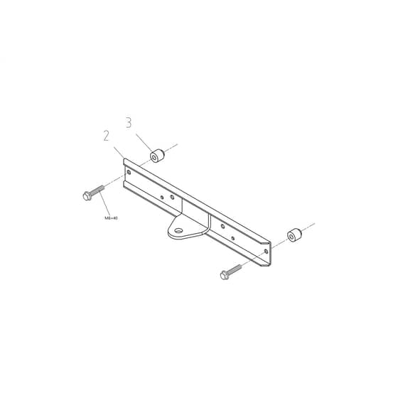 OM 109L/19 K V - 2025 - Oleo-Mac Ride On Mower Towing hitch Diagram