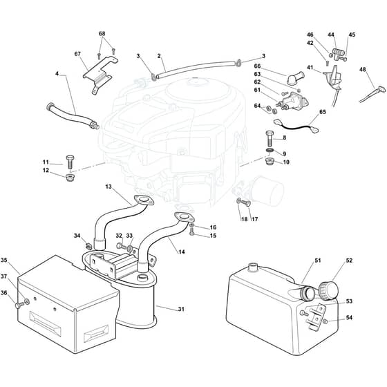 OM 123/22 V - 2021 - Oleo-Mac Ride On Mower Engine Diagram