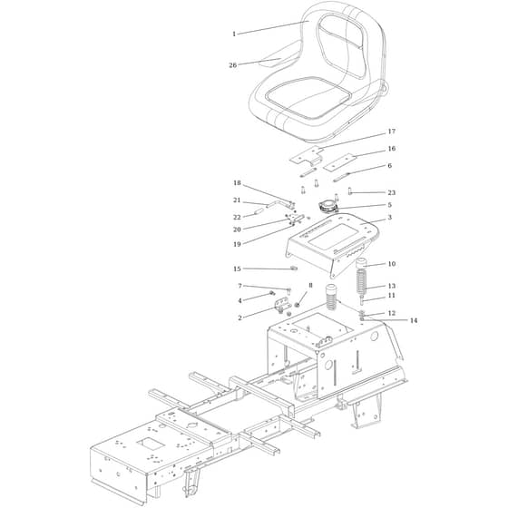 OM 124/22 HP - 2024 - Oleo-Mac Ride On Mower Hood (1/2) Diagram
