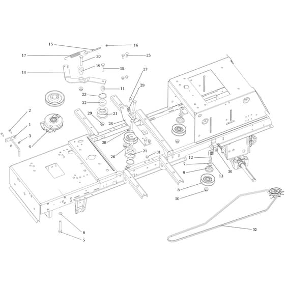 OM 124/24 KH (K2400AVD V-TWIN) - 2017 - Oleo-Mac Ride On Mower Clutch Diagram
