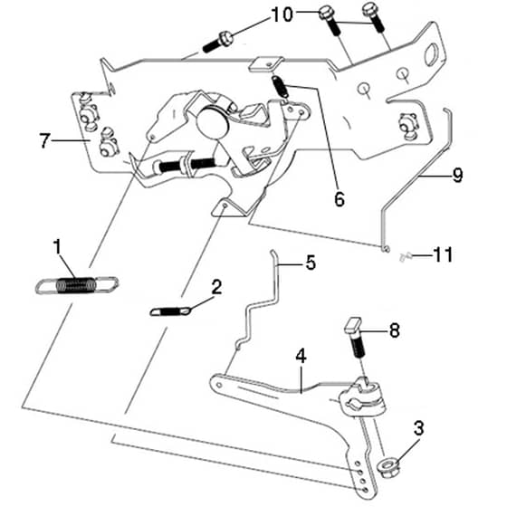OM 124/24 KH (K2400AVD V-TWIN) - 2017 - Oleo-Mac Ride On Mower Control lever Diagram
