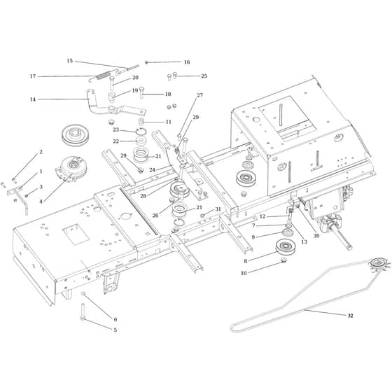 OM 124/24 KH (K2400AVD V-TWIN) - 2018 - Oleo-Mac Ride On Mower Clutch Diagram