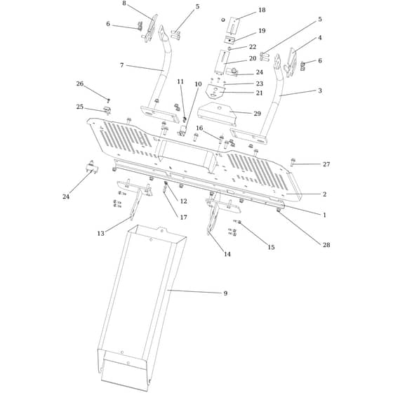 OM 124/24 KH (K2400AVD V-TWIN-EURO5) - 2019 - Oleo-Mac Ride On Mower Chute and collector assy Diagram