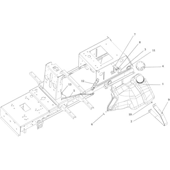 OM 124/24 KH (K2400AVD V-TWIN-EURO5) - 2022 - Oleo-Mac Ride On Mower Tank Diagram