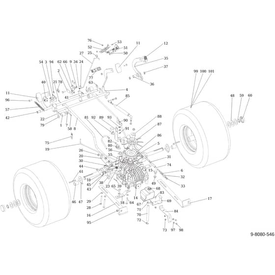 OM 124/24 KH (K2400AVD V-TWIN-EURO5) - 2022 - Oleo-Mac Ride On Mower Transmission Diagram