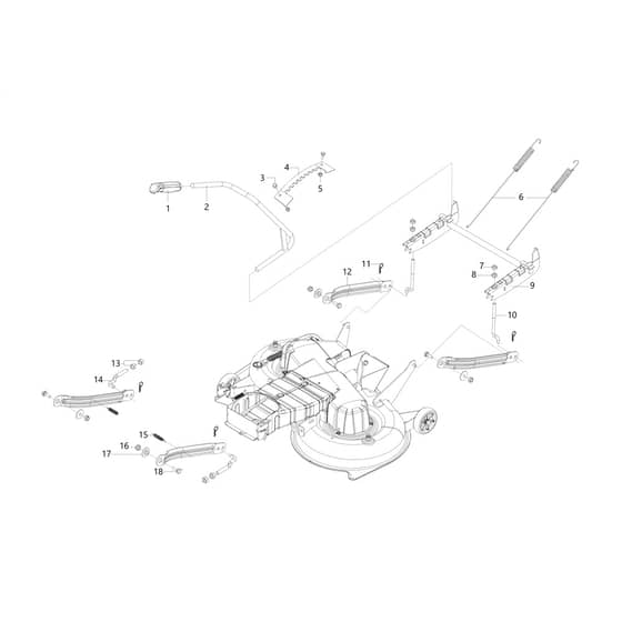 OM 125/22 V - 2023 - Oleo-Mac Ride On Mower Cutting Plate Lifting Diagram