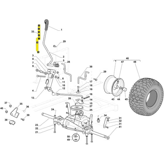 OM 84/12.5 K M - 2021 - Oleo-Mac Ride On Mower Transmission Diagram