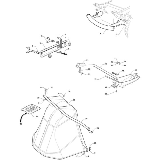OM 84/14.5 K H - 2022 - Oleo-Mac Ride On Mower Optional on request Diagram