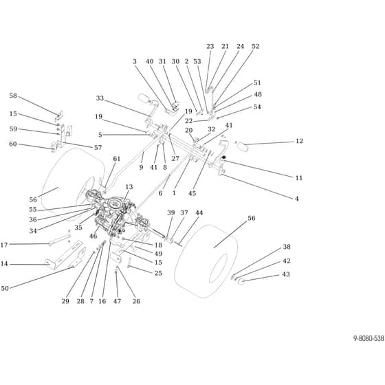 OM 92/13H - 2017 - Oleo-Mac Ride On Mower Transmission Diagram