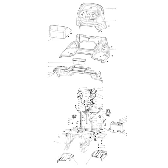 OM 92/16KH EXCLUSIVE (K1600AVD) - 2024 - Oleo-Mac Ride On Mower Dashboard Diagram