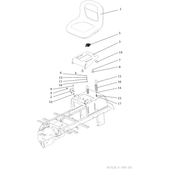 OM 92/16KH (K1600AVD) - 2019 - Oleo-Mac Ride On Mower Hood (1/2) Diagram