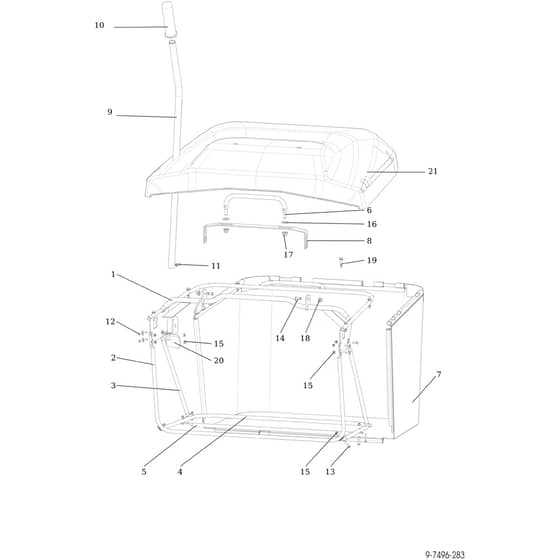 OM 92/16KH (K1600AVD) - 2021 - Oleo-Mac Ride On Mower Grass collector Diagram