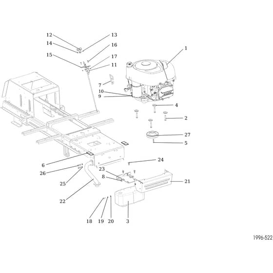 OM 92/16KH (K1600AVD) - 2022 - Oleo-Mac Ride On Mower Engine Diagram