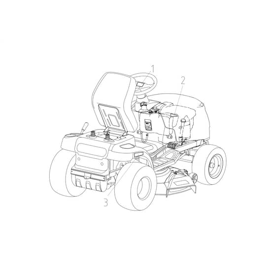 OM 99L/14.5 K M - 2024 - Oleo-Mac Ride On Mower Labels Diagram