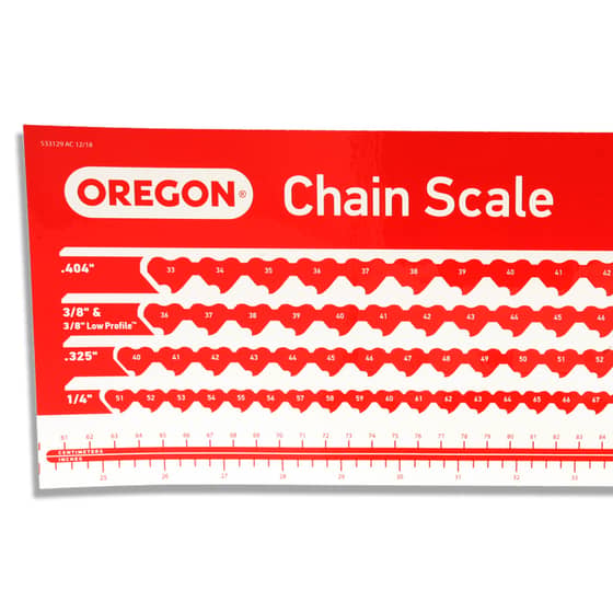 Genuine Oregon Chainsaw Chain Bench Measuring Chart - 533129