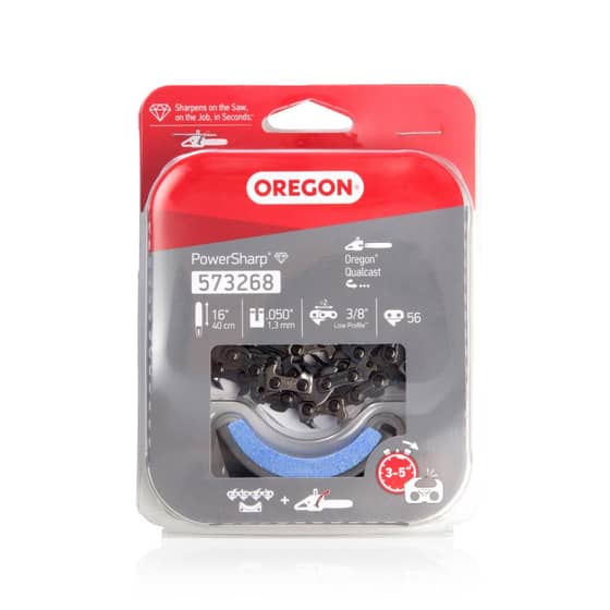 Genuine Oregon PowerSharp 16" Chainsaw Chain & Sharpening Stone - 573268