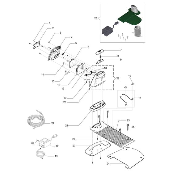 ORION 1200 - Oleo-Mac Robot Mower Charging station Diagram