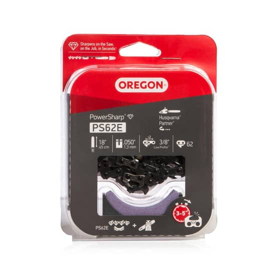Genuine Oregon PowerSharp 18" Chainsaw Chain & Sharpening Stone - PS62E